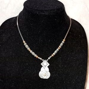 Zanfeld sterling silver and 14K gold necklace